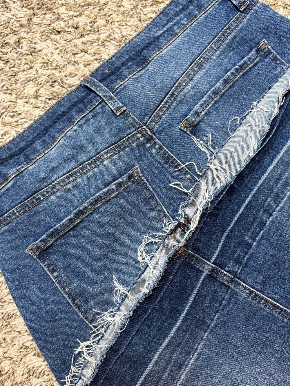 Kut from the Kloth Indigo Blue Denim Midi Pencil Skirt - Picture 7 of 9